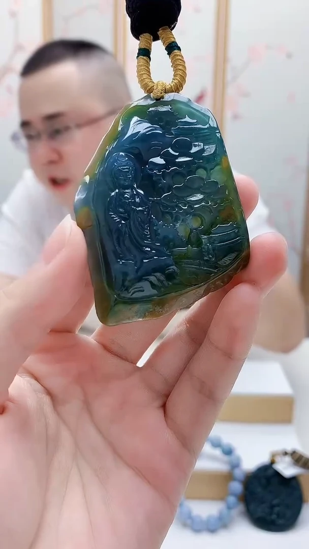 未镶嵌定制翡翠5167lr-毛货挂件10