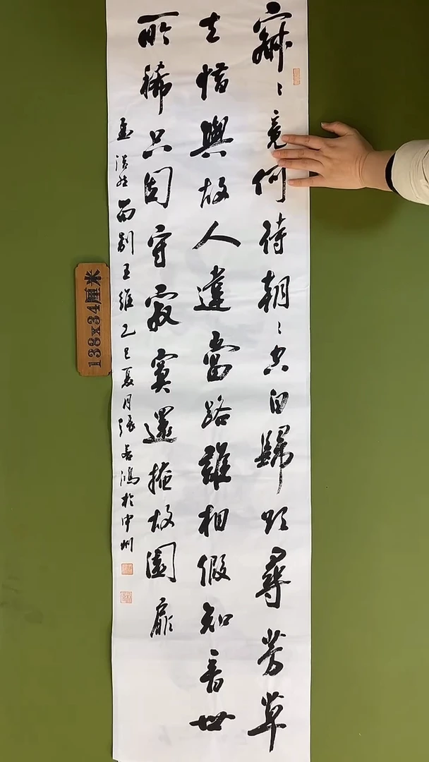 书法书法 张若鸿 尺寸138cm*34cm