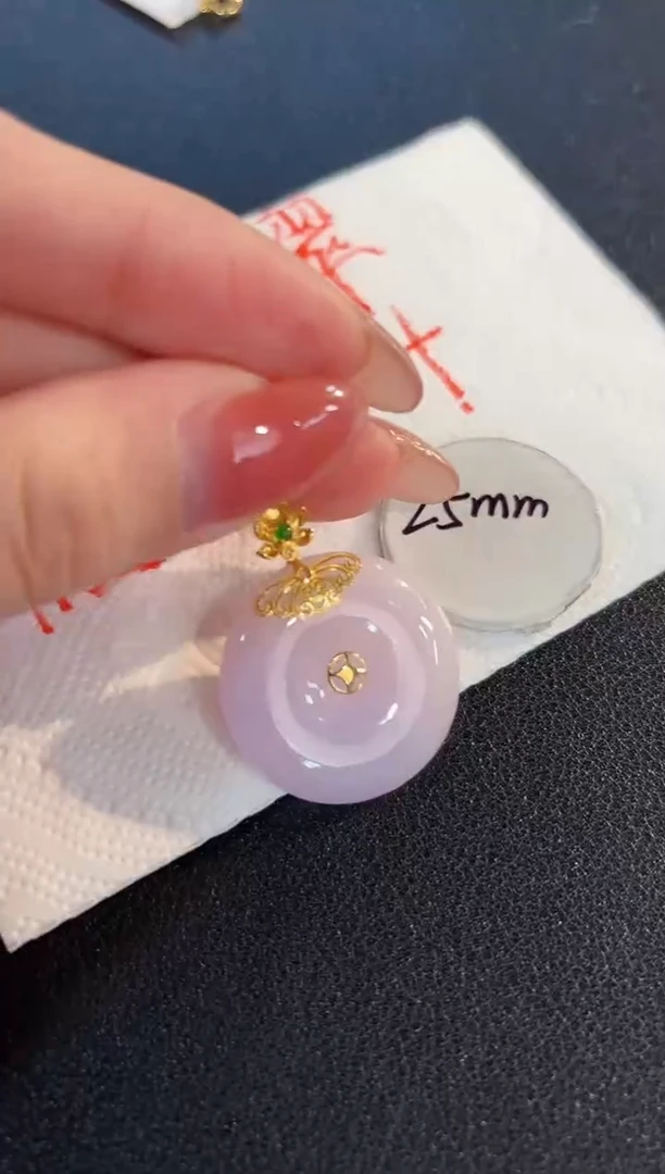 【闪购商品】翡翠颈饰18K金镶嵌缅料A货/支持复检/一件