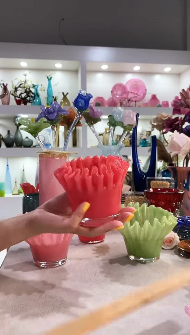 慕忆家手作琉璃花瓶小号