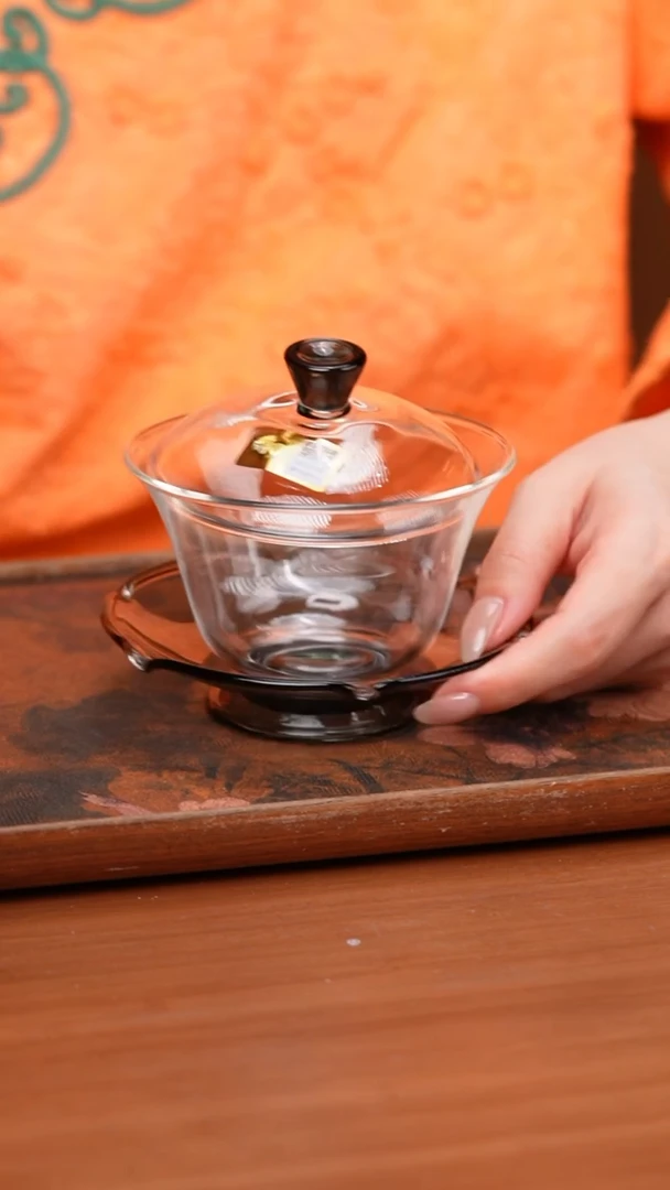 【闪购商品】禾器/荷叶盖碗/浅黑色/定制版