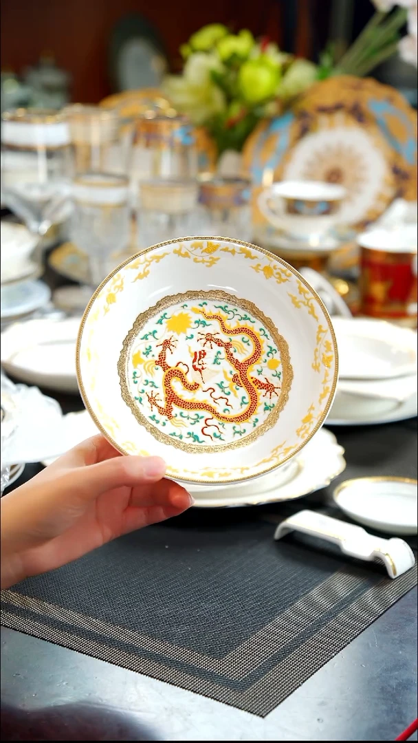 瓷片6.5英寸深菜盘1个 福利款