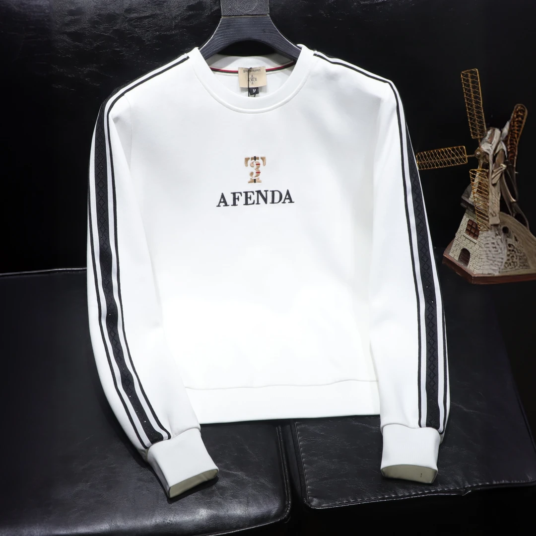 密里桑姆男休闲套头卫衣新款潮牌时尚字母刺绣长袖T恤衫秋季时尚