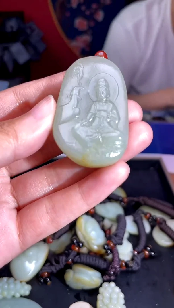 和田玉未镶嵌挂件1