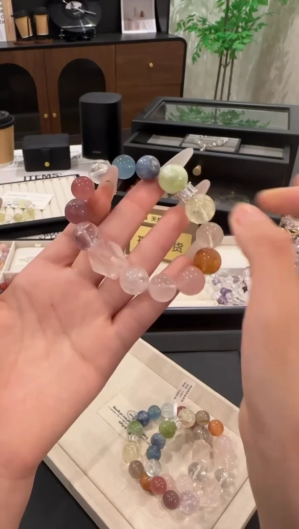 水晶手链合金捕金网x1827