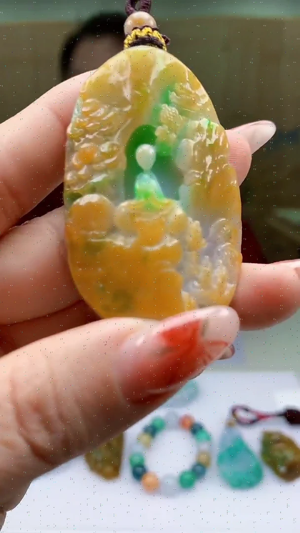 【闪购商品】定制翡翠未镶嵌4902ty-毛货挂件82