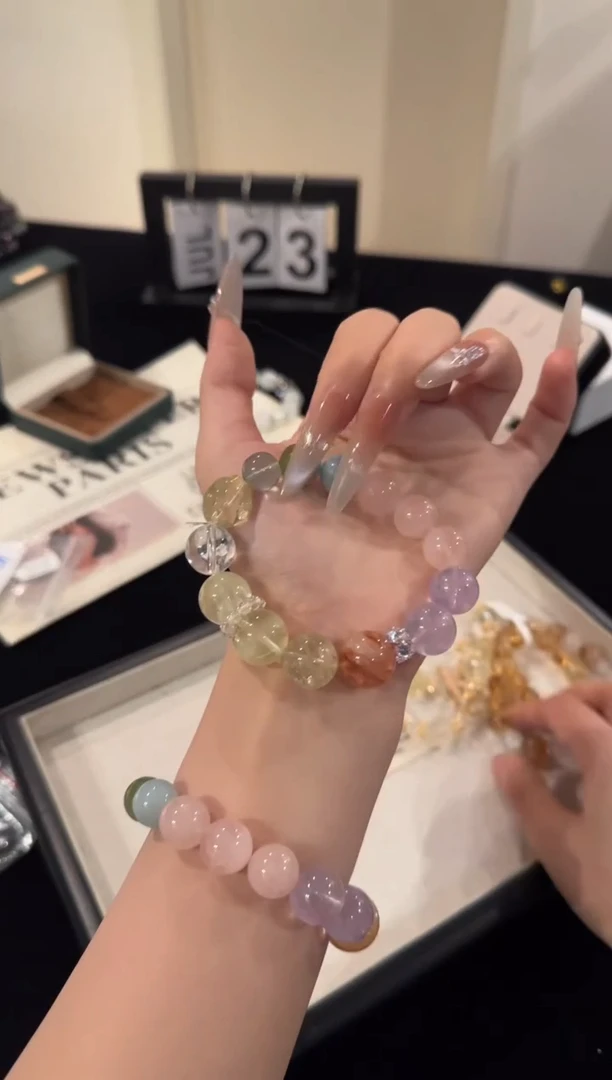 水晶手串合金多宝x1901