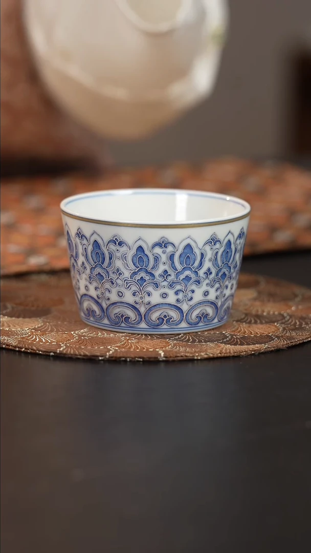 【闪购商品】杯四景堂青花描银