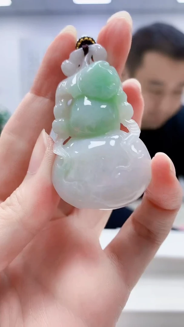 定制翡翠未镶嵌4898zm-毛货挂件129葫芦