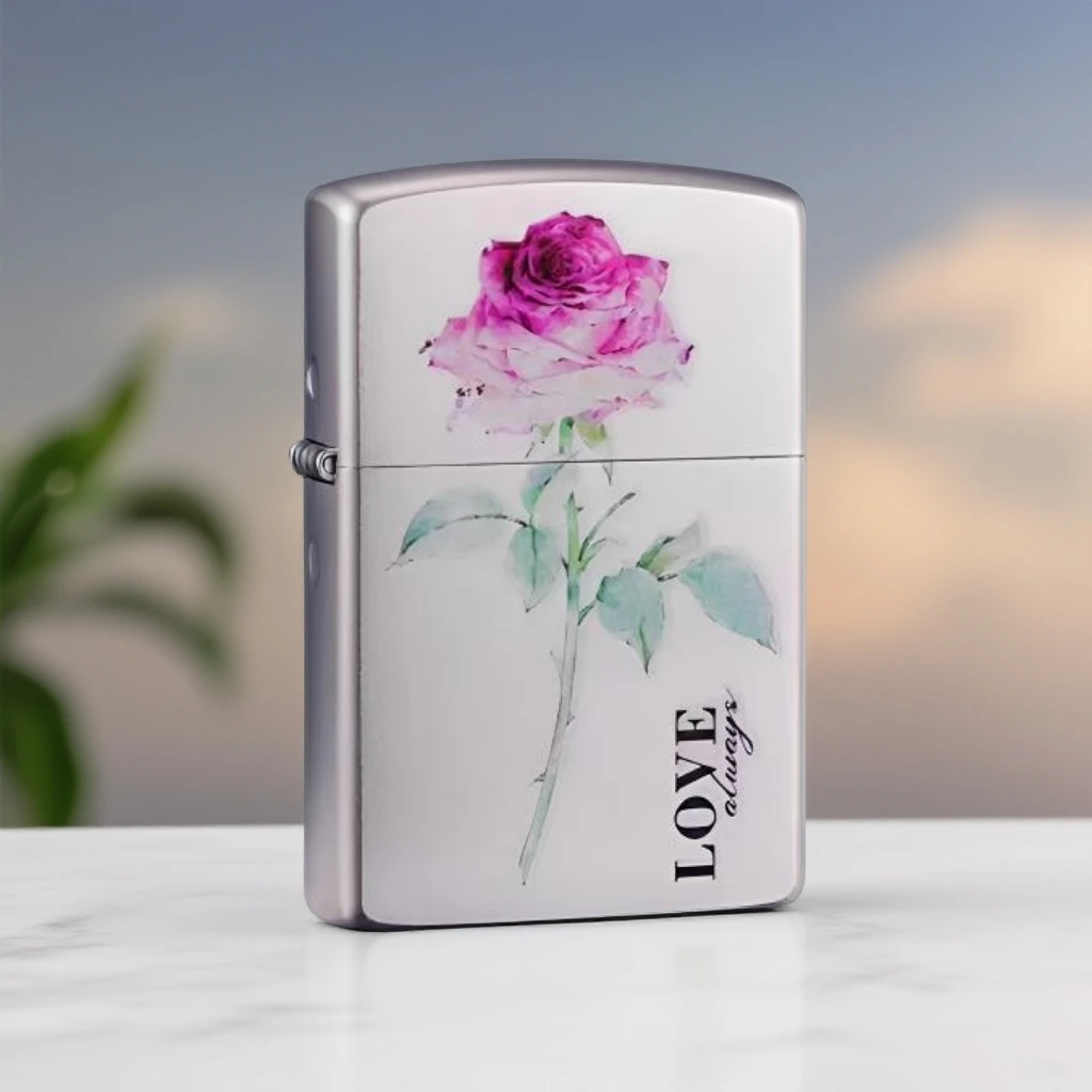 玫瑰之恋创意金属防风打火机时尚个性适合送礼
