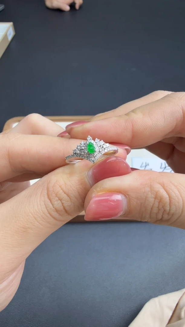 18K金镶嵌戒指翡翠S1223-S512-115