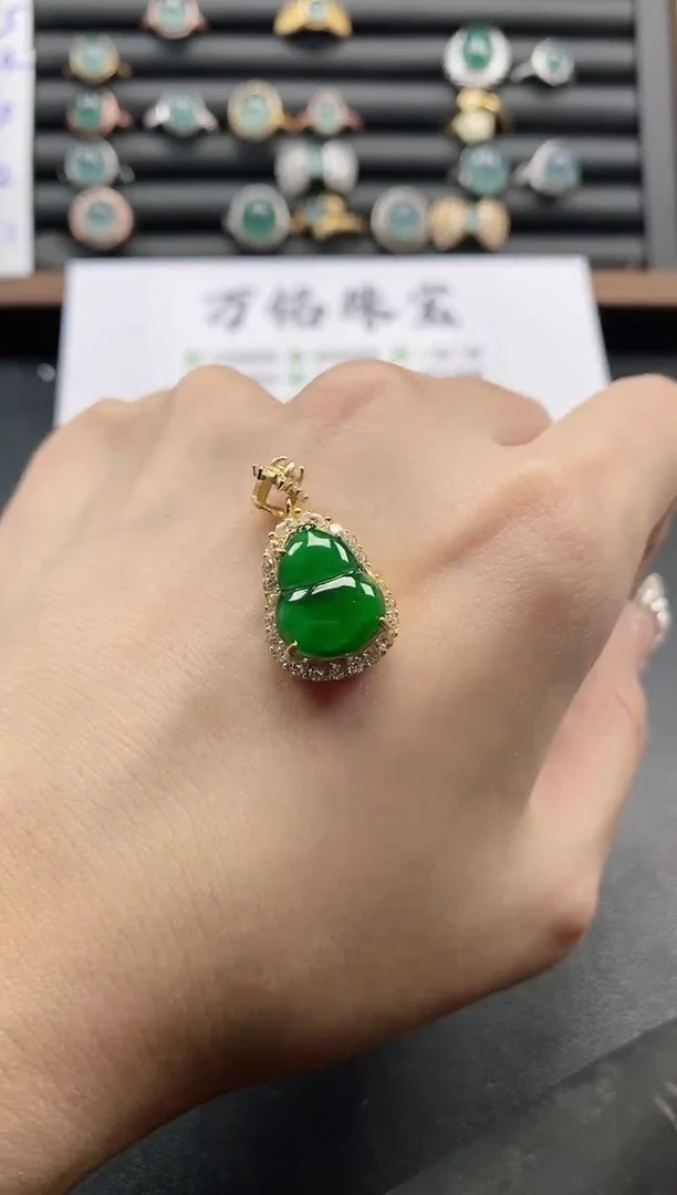 银S925镶嵌戒指翡翠51511