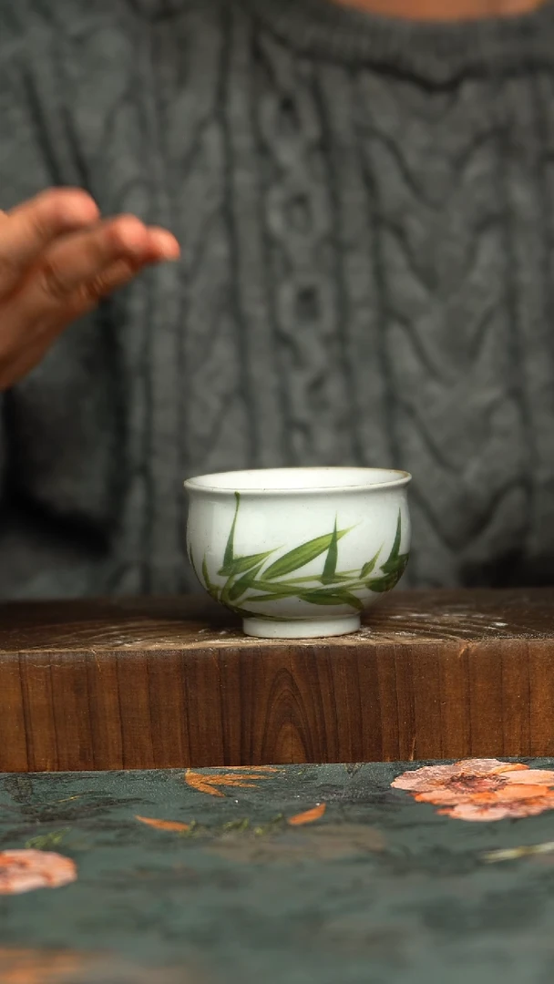 杯釉下彩手工手绘同款陶器