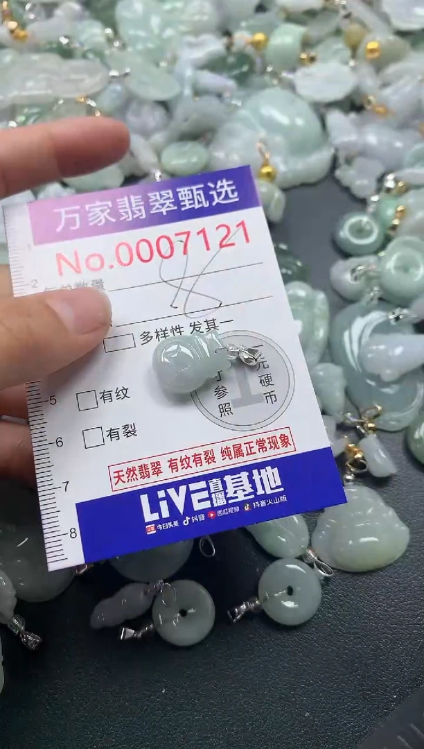 吊坠(不含链)未镶嵌翡翠7121