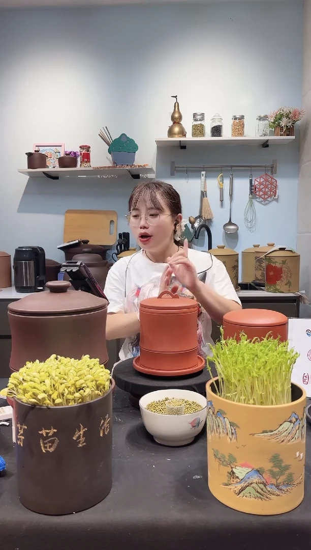 迎*花中号 红泥竹节款+紫砂托盘