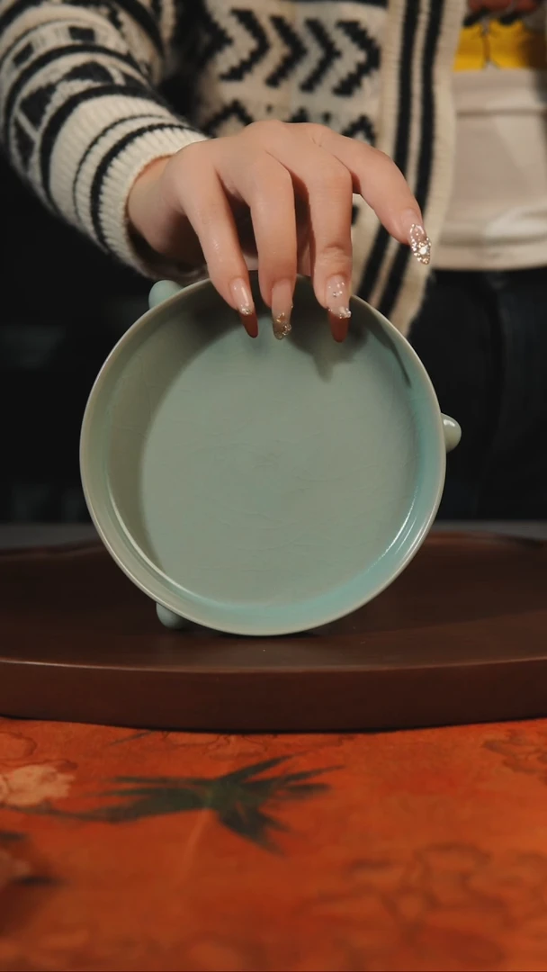 杯子I****y14三足洗   汝州原产地原矿仿古老釉