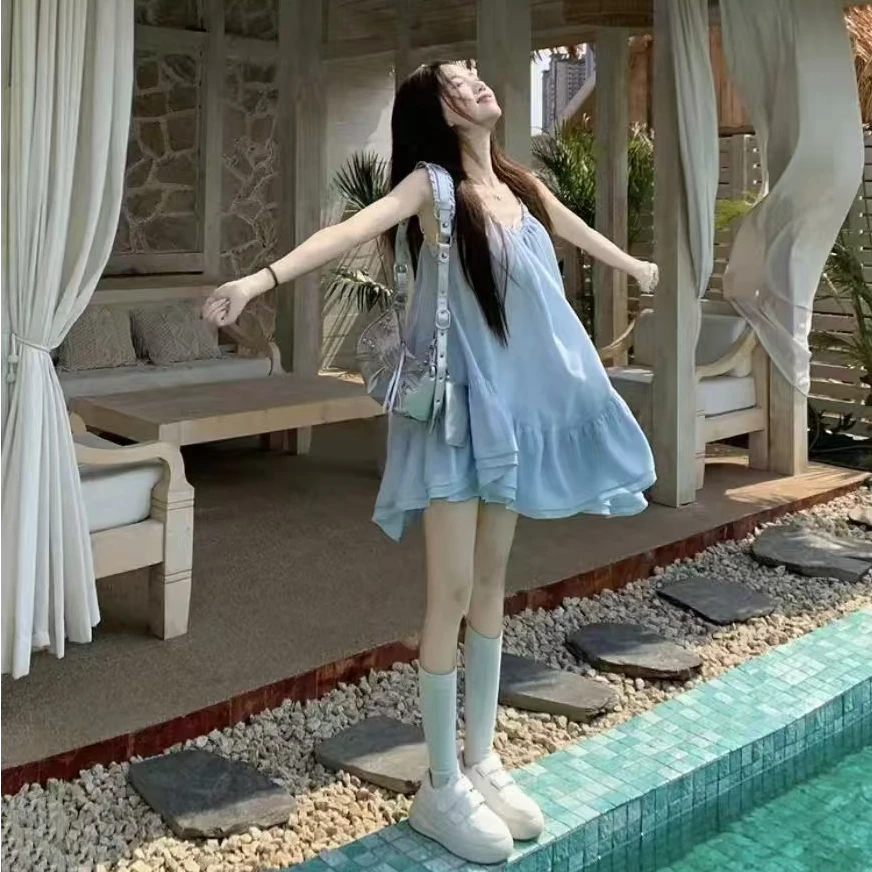 薄款显瘦长款甜美女装时尚套装慵懒风套装夏季裙子宽松外搭