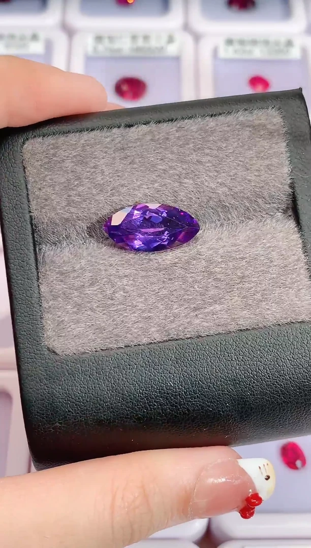 未镶嵌珠宝半成品紫晶4.46-38天然紫水晶