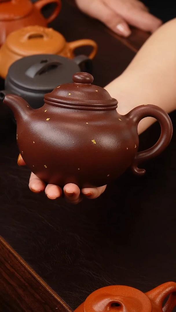 茶壶紫砂侯峰底槽清莲子420cc