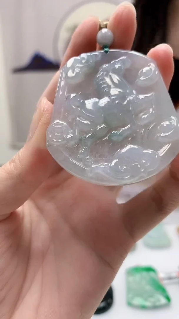 定制翡翠未镶嵌4852zm-毛货挂件38马牌