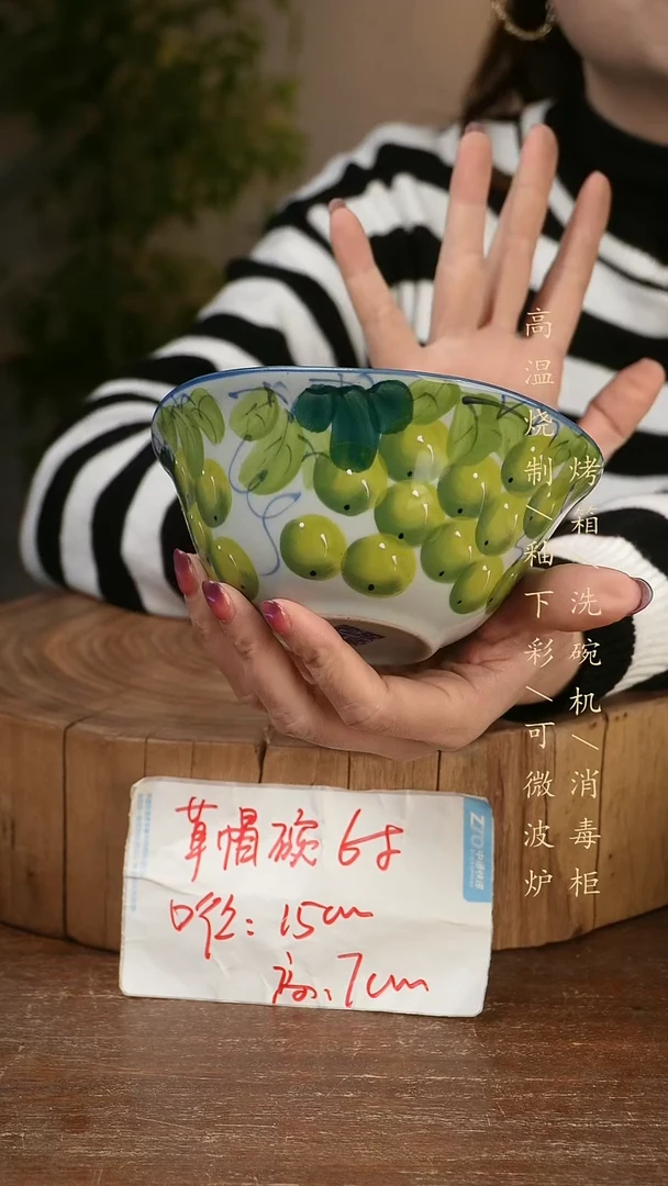 碗瓷景德镇手工手绘高温瓷釉下彩