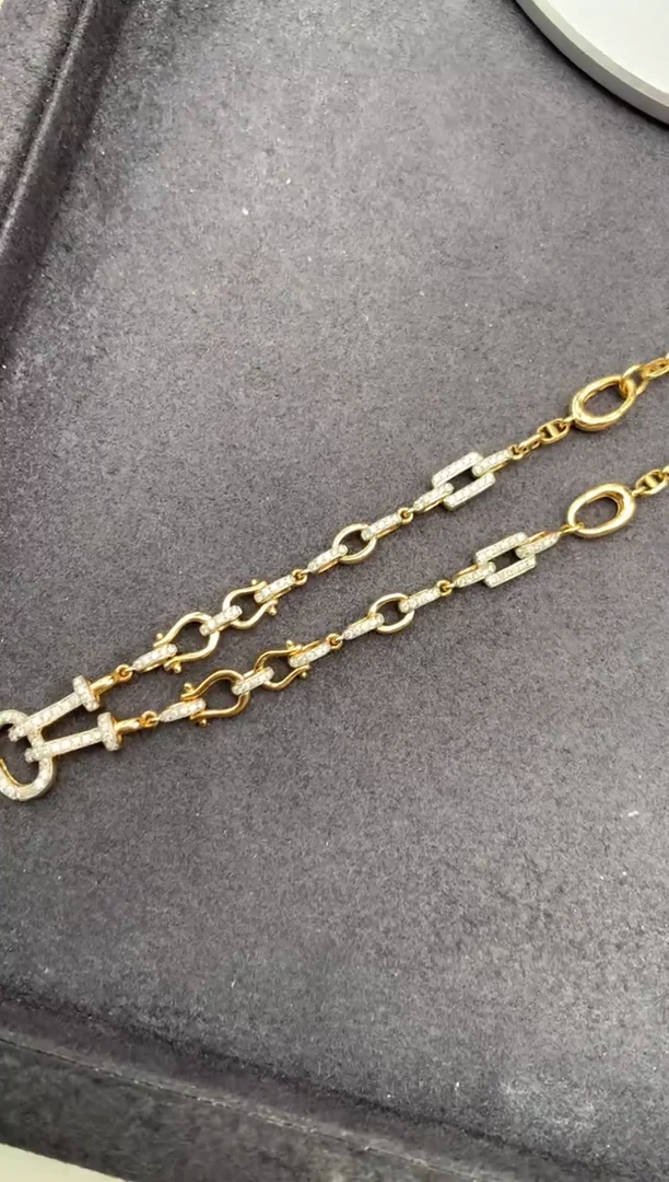 项链18K金镶嵌钻石钻石项链 定制 GE