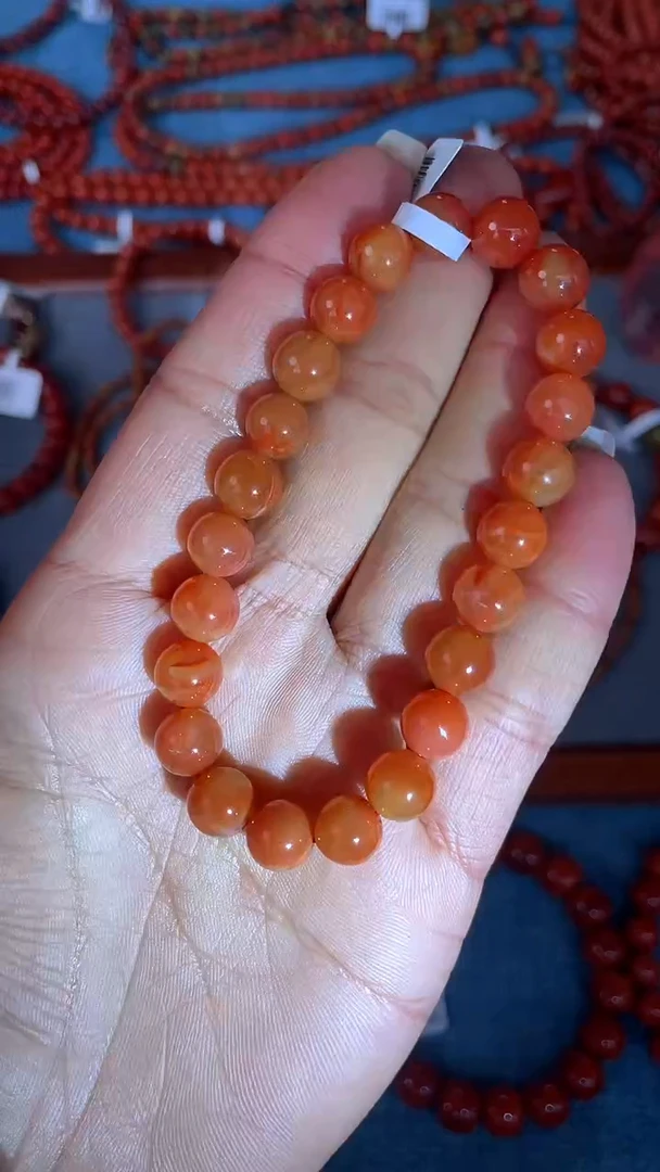 未镶嵌手串南红玛瑙N20机油黄