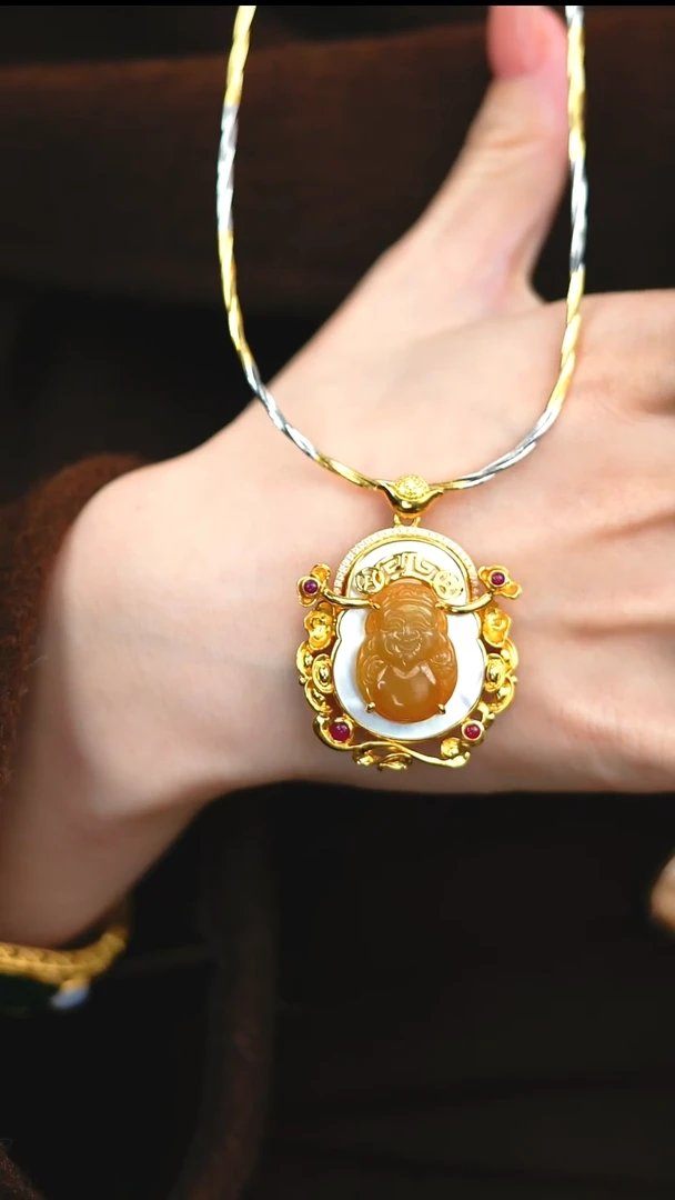 吊坠(赠链)银S925镶嵌翡翠新款