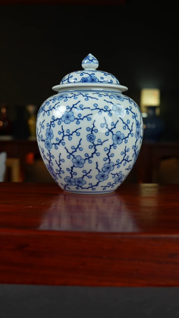 祖传窑真柴窑传承400年冰梅茶叶罐