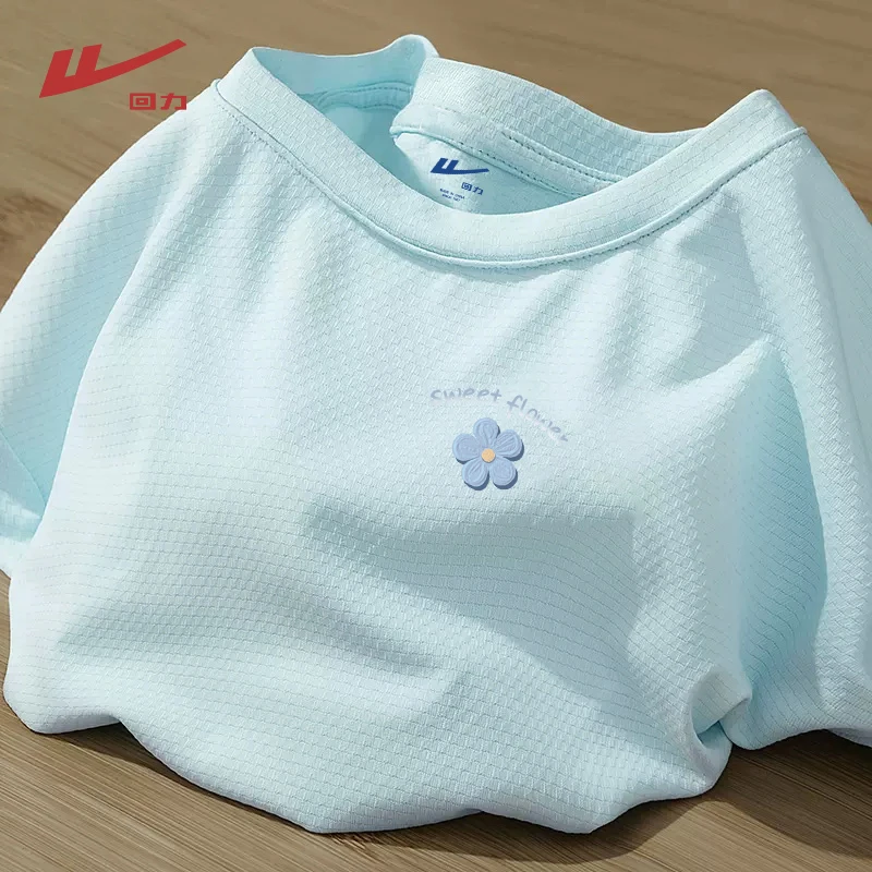 Warrior/回力长城格透气凉感合身t恤2025夏季新款多巴胺风格衣服