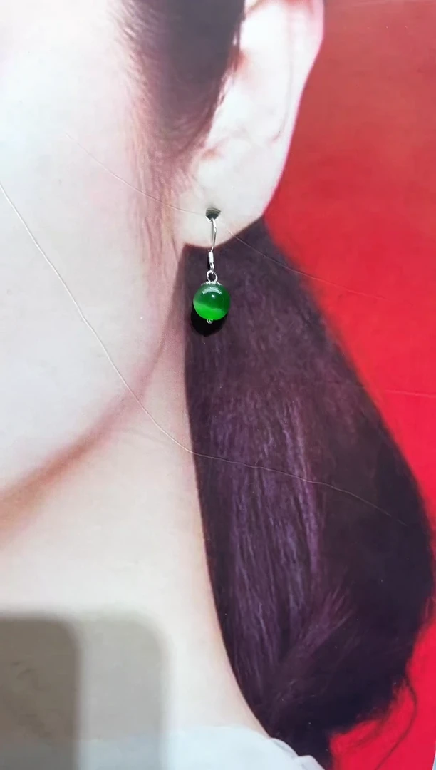 【闪购商品】玛瑙/玉髓耳饰银S925镶嵌时尚耳饰111