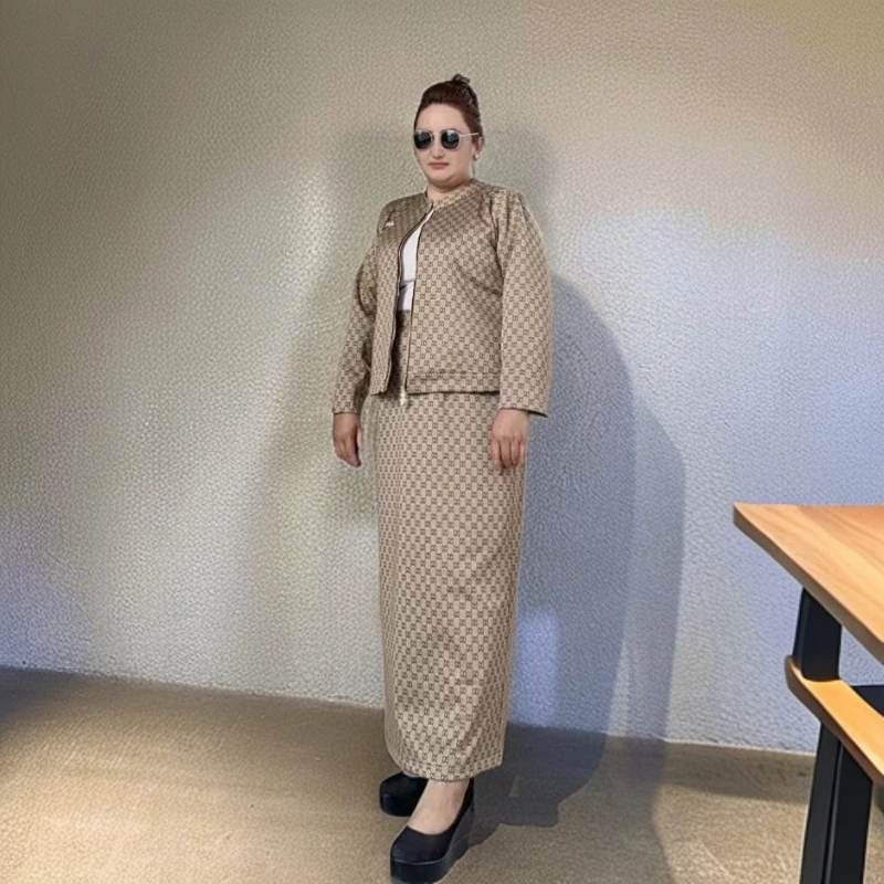 国庆节出游半身裙套装高级感穿搭