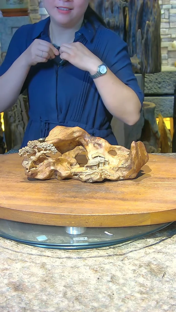 木香樟木倒流香摆件