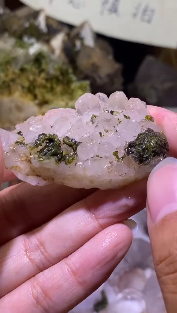 未镶嵌珠宝半成品水晶127号 精品绿帘花园水晶