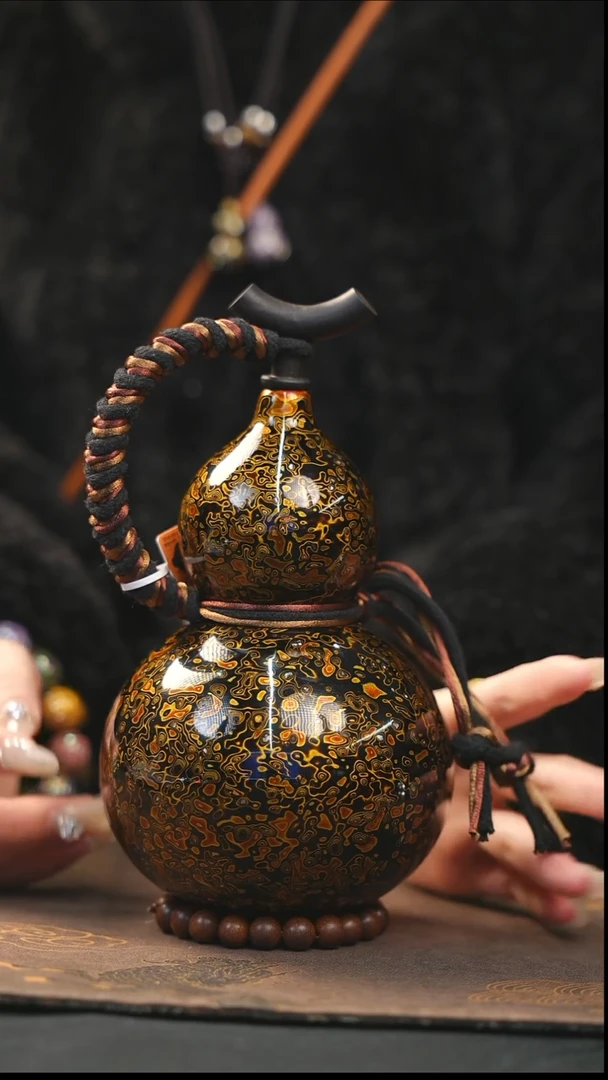 【闪购商品】XK152漆艺酒葫芦不包手串及旋转底座