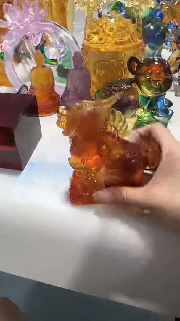 手工艺品琉璃370  麒麟  古法琉璃  微瑕介意勿拍 不退不换