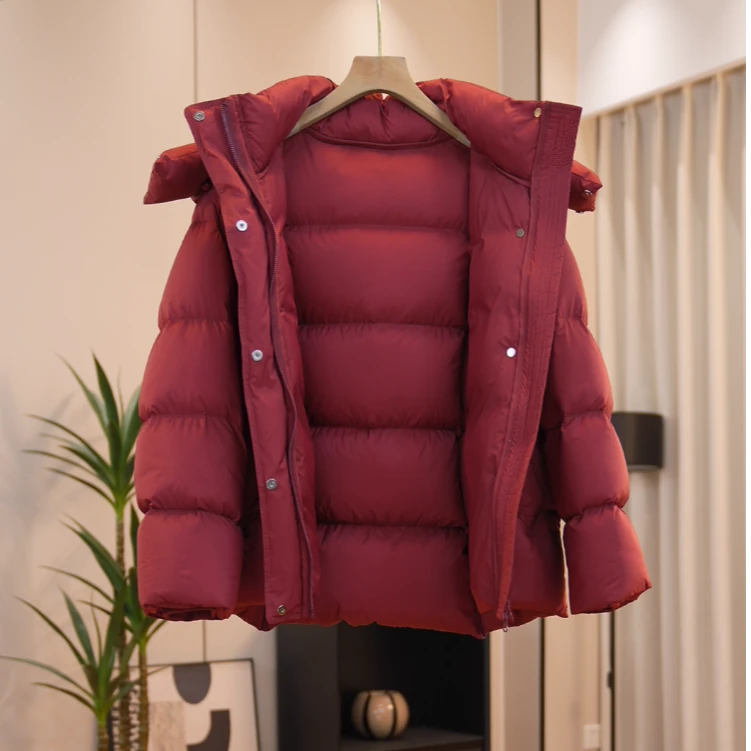 【新国标95白鹅绒】2025新款加厚鹅绒服连帽可拆卸羽绒服女中长款