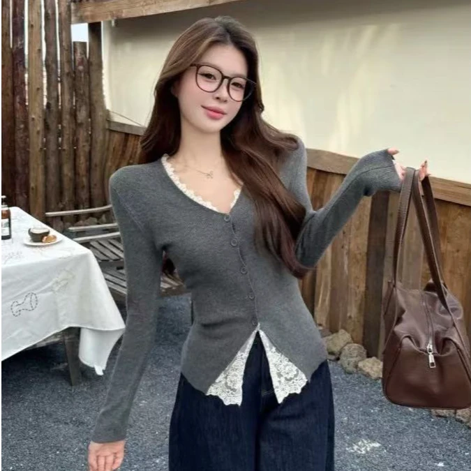【长袖合集150-200号】长袖T恤女秋冬刺绣内搭修身显瘦百搭辣妹上衣