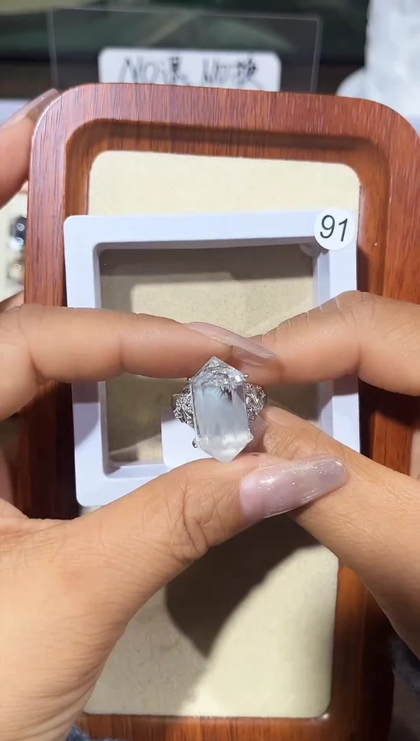 【闪购商品】水晶戒指银S925镶嵌定制