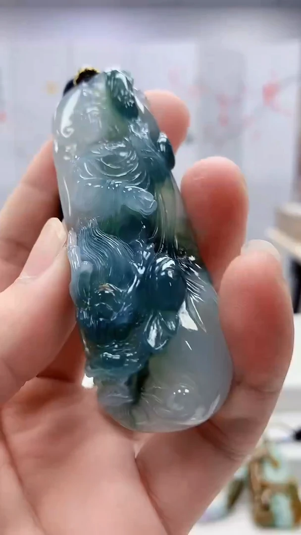 定制翡翠未镶嵌4917bb-毛货挂件85