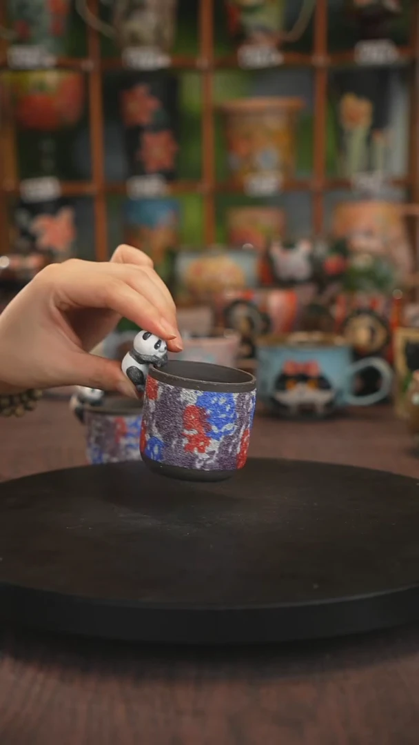 紫砂油画手绘釉下彩