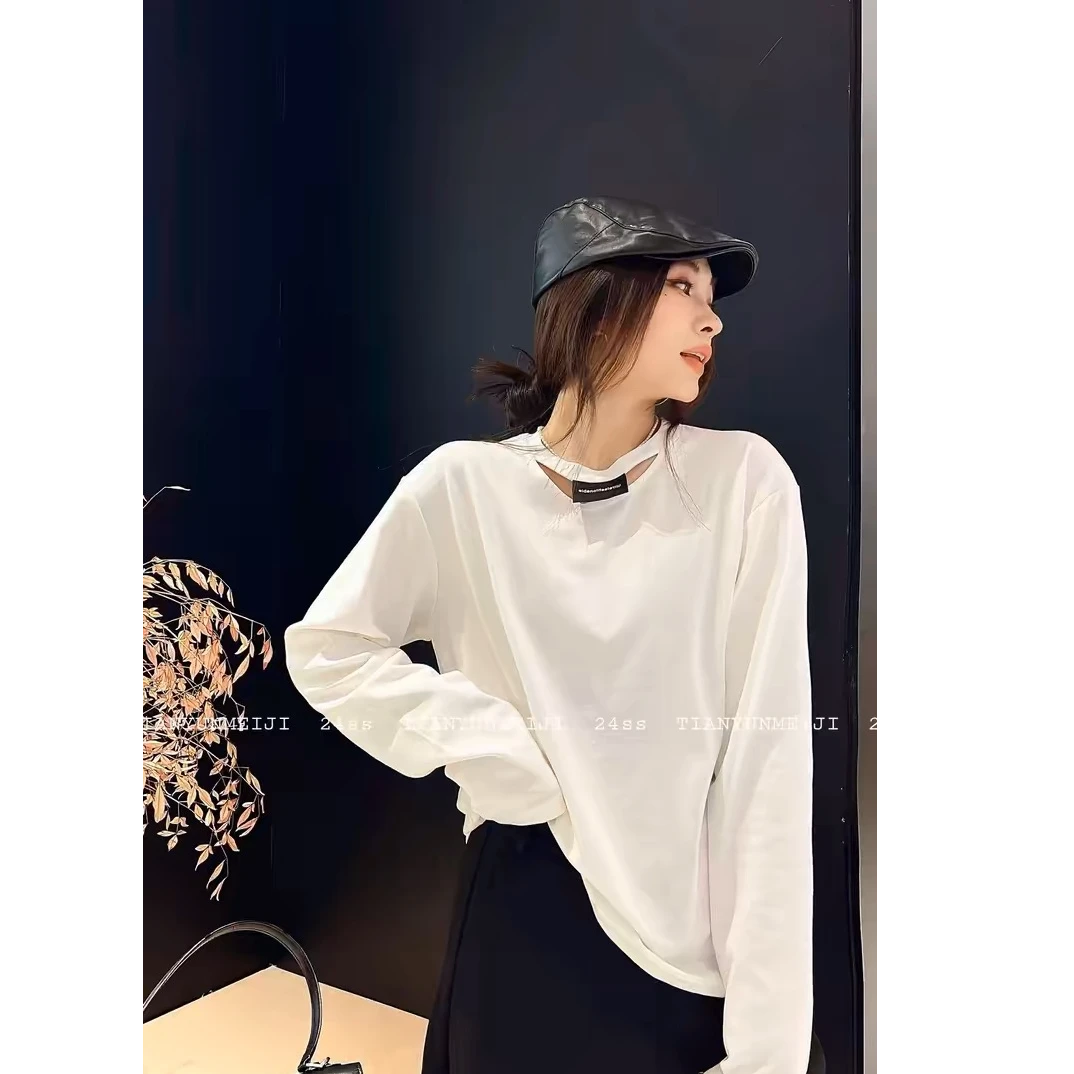 【no退no换 谨慎下单】镂空圆领长袖打底衫29777