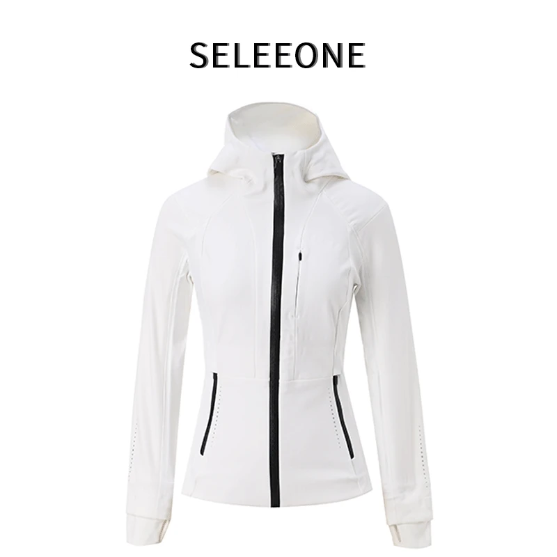 SELEEONE跑步外套软壳跑步弹力女士春秋舒适秋季长袖速干外套1388