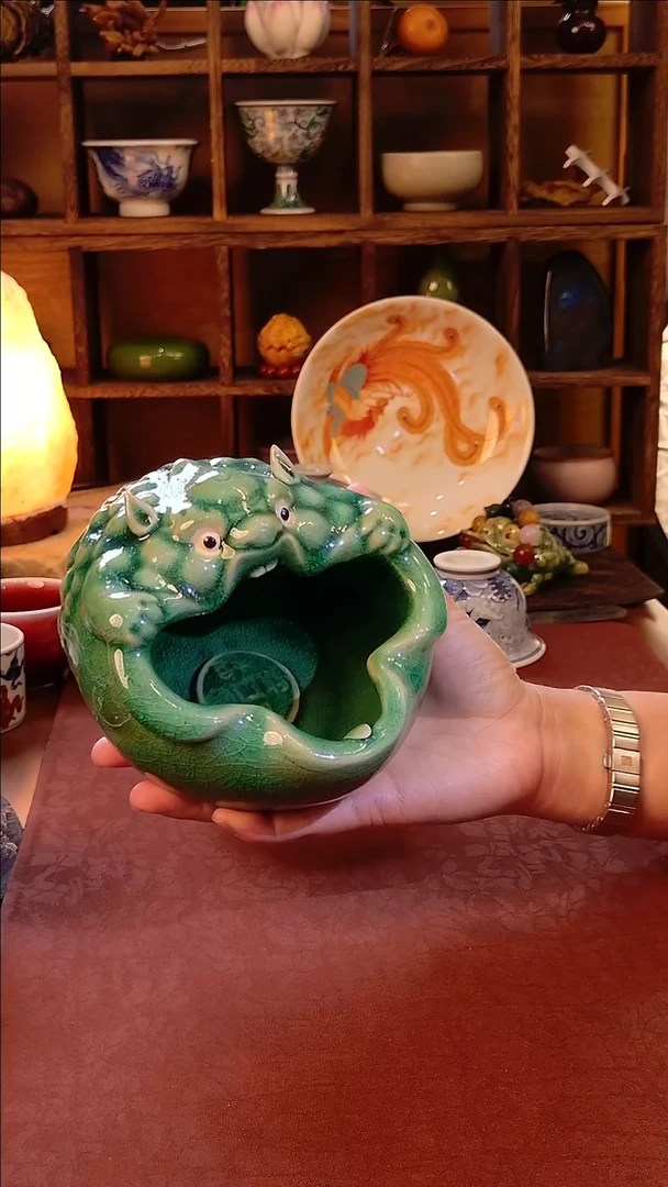 【手工帝王绿吞金兽建水】