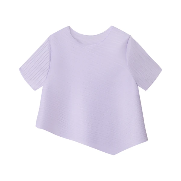 PLUSMALL  三宅风褶皱上衣流苏鱼尾半裙套装PM2505229ABC