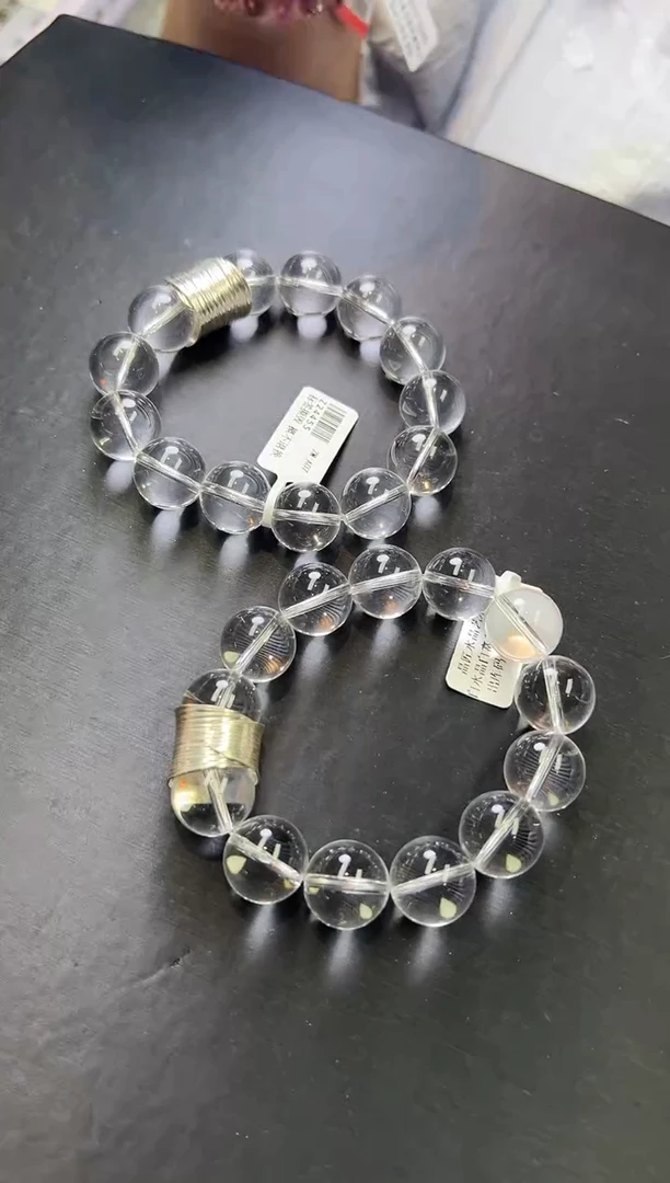 未镶嵌手串水晶多样性发一白水晶白富美手串（15-16m+） Z24455