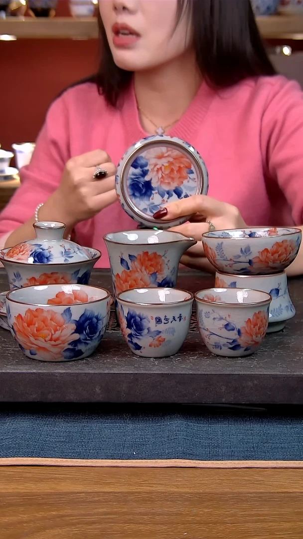 简装家用款7件套 老陶泥开片纹陶瓷茶具