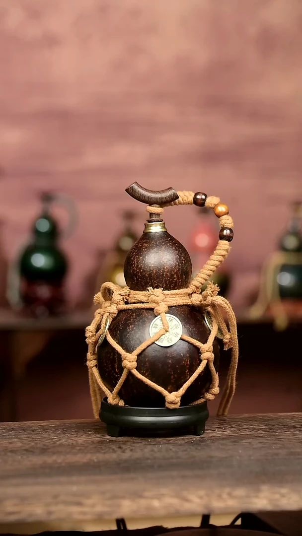 548号中药煮色  大漆葫芦水壶/酒壶 一物一拍