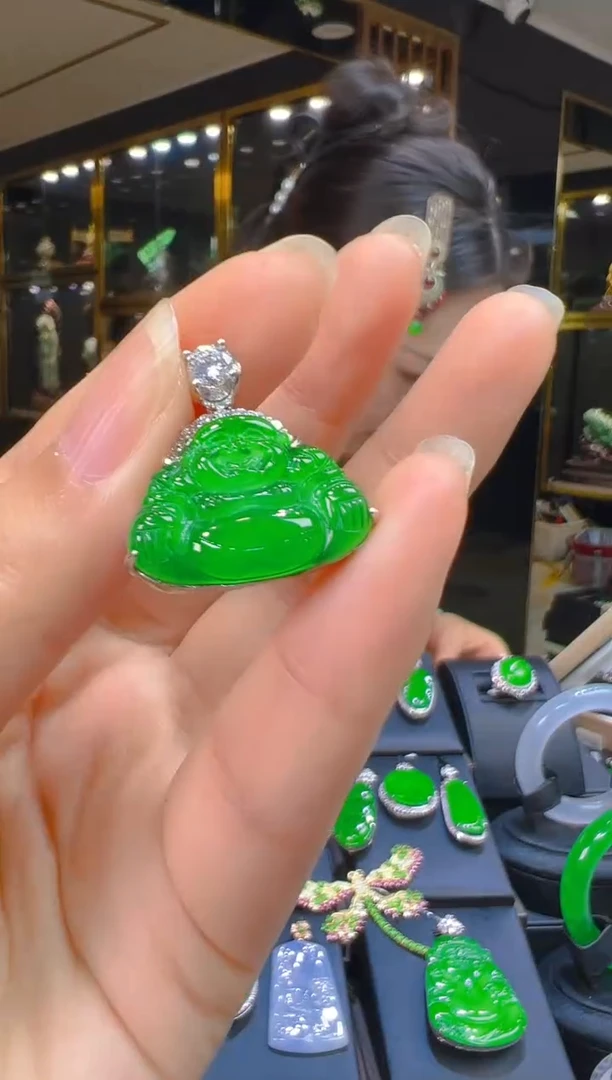 翡翠银S925镶嵌吊坠(赠链)069（多样性发其一）