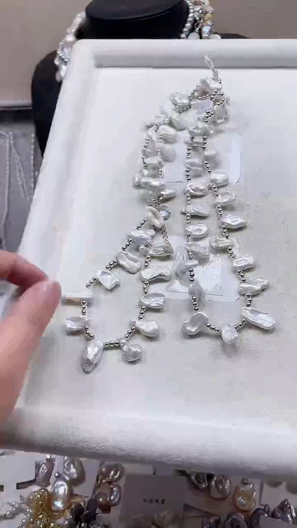 未镶嵌毛衣链淡水珍珠【纯恬饰品】